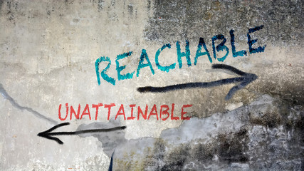 Wall Graffiti Reachable versus Unattainable