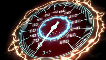 Speedometer, tachometer, 2 different colors - HUD - Powered by Adobe