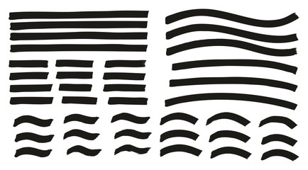 Tagging Marker Medium Lines Curved Lines Wavy Lines High Detail Abstract Vector Background Set 139