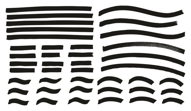 Tagging Marker Medium Lines Curved Lines Wavy Lines High Detail Abstract Vector Background Set 140
