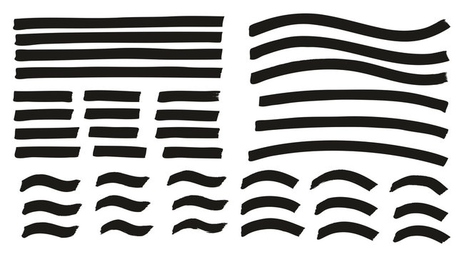 Tagging Marker Medium Lines Curved Lines Wavy Lines High Detail Abstract Vector Background Set 139