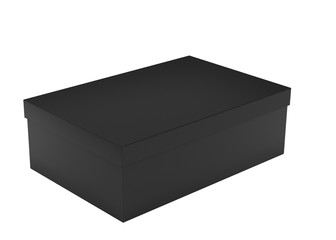 Black packaging box isolate 3d render