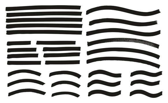 Tagging Marker Medium Lines Curved Lines Wavy Lines High Detail Abstract Vector Background Set 116