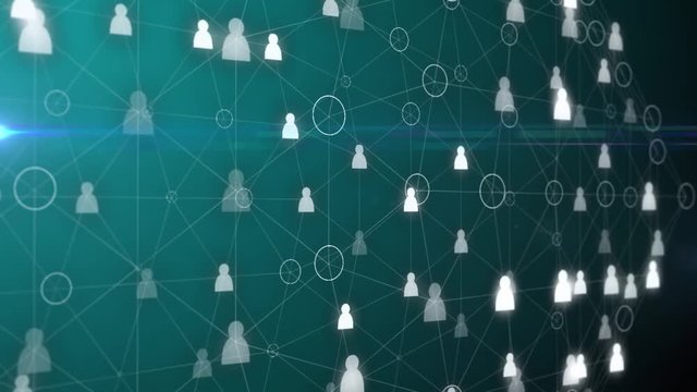 Businesswoman touching screen, IoT technology connect global world map. dots makes world map, internet of things.