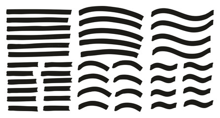 Tagging Marker Medium Lines Curved Lines Wavy Lines High Detail Abstract Vector Background Set 67