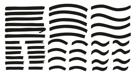 Tagging Marker Medium Lines Curved Lines Wavy Lines High Detail Abstract Vector Background Set 66