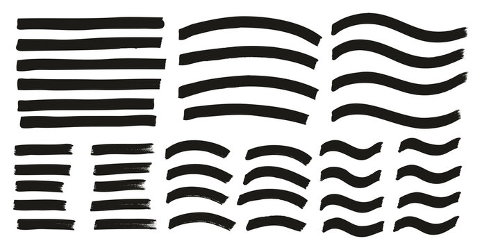 Tagging Marker Medium Lines Curved Lines Wavy Lines High Detail Abstract Vector Background Set 65