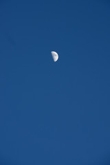 Moon and blue sky