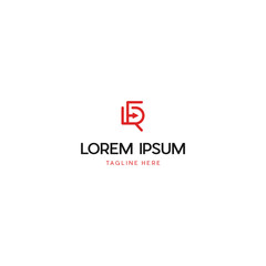 Fototapeta premium FR abstract logo vector icon illustration design. FR letter abstract design line minimalist graphic logo template