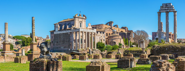Roman Forum in sunny day, Rome, Italy
