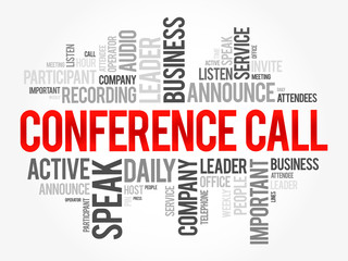 Fototapeta premium Conference Call word cloud collage, business concept background