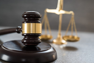Law and Justice Concept Image, Grey stone background