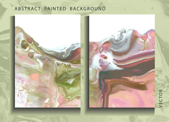 Trend vector. Set of abstract painted background, flyer, business card, brochure, poster, for printing. Liquid marble
