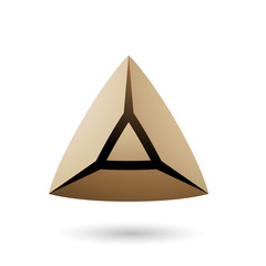 Beige and Bold 3d Pyramid Vector Illustration