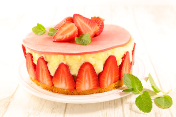 fraisier, gateau à la fraise