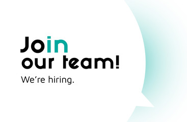 Join our team, we are hiring banner and vector background. Trendy bold black typography. Job vacancy card design. hiring minimalist poster template, Open recruitment creative ad.