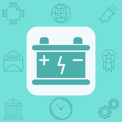 Car battery vector icon sign symbol