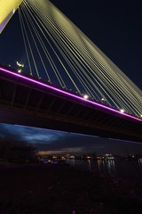 Fototapeta na wymiar Ada bridge at night