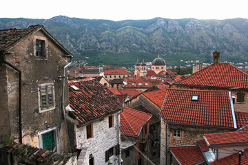 Fototapeta na wymiar Montenegro Roofs of houses