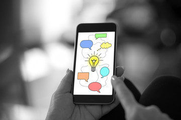 Idea concept on a smartphone