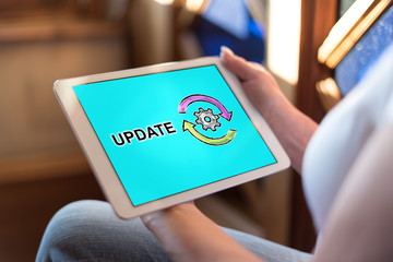 Update concept on a tablet