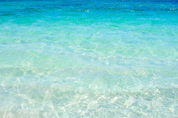 Fototapeta na wymiar Transparent sea and crystal clear water