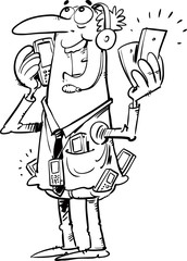 Talk with several mobile phones