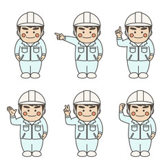 男性キャラクター作業員