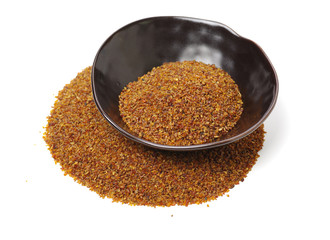 black bitter buckwheat tea on white background