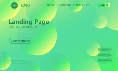 Website landing page. Geometric background.