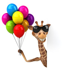 Fun giraffe - 3D Illustration © Julien Tromeur