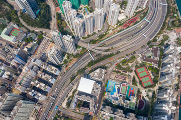  Top view of Hong Kong city