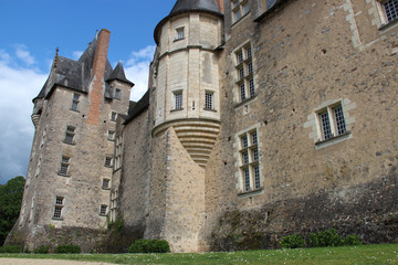 Fototapeta na wymiar Medieval castle in Baugé (France)