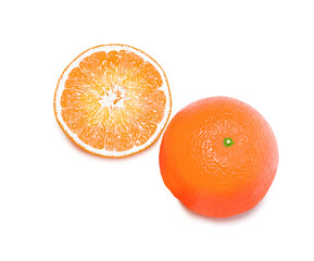 Orange. Isolated on White Background.