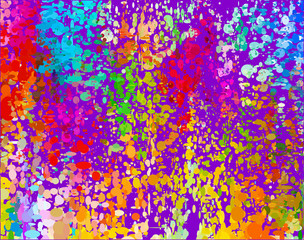 Color splash and confetti falling, celebration & holiday concept ad background.