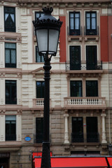 Fototapeta na wymiar Lantern in the downtown of Bilbao