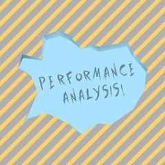 Text sign showing Perforanalysisce Analysis. Business photo text analyzing Productivity imrpove Quality input Time Blank Pale Blue Speech Bubble in Irregular Cut Edge Shape 3D Style Backdrop