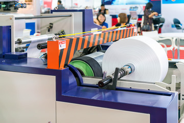Raw material paper roll on high technology and modern automatic publication or printing machine