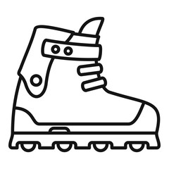 Small wheel inline skates icon. Outline small wheel inline skates vector icon for web design isolated on white background