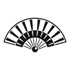 Wood hand fan icon. Simple illustration of wood hand fan vector icon for web design isolated on white background