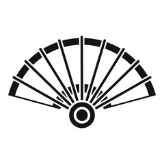Open hand fan icon. Simple illustration of open hand fan vector icon for web design isolated on white background