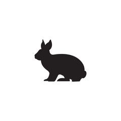 Bunny simple icon drawing on white background