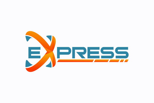 Fast Forward Express logo designs vector, Modern Express logo template