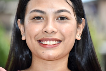 Attractive Asian Female Smiling