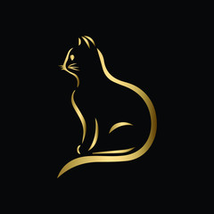 Creative Minimal Abstract Cat Icon | Abstract Cat Logo Design