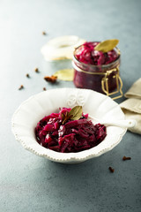 Pickled red cabbage