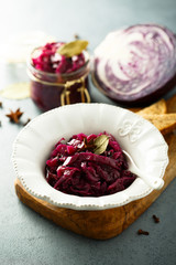 Pickled red cabbage