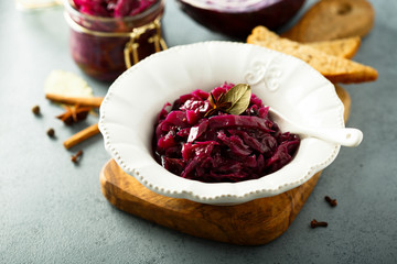 Pickled red cabbage