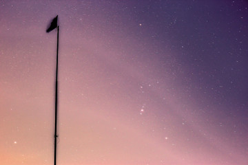 flag in the night sky