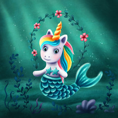 Little marmaid unicorn © Elena Schweitzer